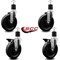 Service Caster 6'' Phenolic Wheel Swivel 1-7/8'' Expanding Stem Caster Set 2 Brakes, 4PK SCC-EX20S615-PHR-2-PLB-2-178 - alternate 4